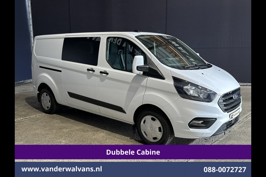 Ford Transit Custom 2.0 TDCI 131pk L2H1 Dubbele Cabine Euro6 Airco | 6-Zits | Cruisecontrol | 2550kg Trekhaak Verwarmde voorruit, Parkeersensoren