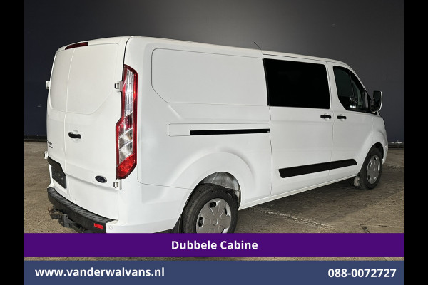 Ford Transit Custom 2.0 TDCI 131pk L2H1 Dubbele Cabine Euro6 Airco | 6-Zits | Cruisecontrol | 2550kg Trekhaak Verwarmde voorruit, Parkeersensoren