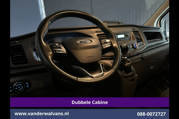 Ford Transit Custom 2.0 TDCI 131pk L2H1 Dubbele Cabine Euro6 Airco | 6-Zits | Cruisecontrol | 2550kg Trekhaak Verwarmde voorruit, Parkeersensoren