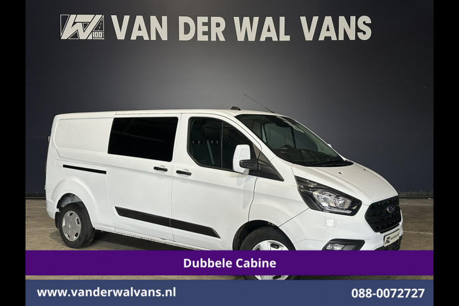 Ford Transit Custom 2.0 TDCI 131pk L2H1 Dubbele Cabine Euro6 Airco | 6-Zits | Cruisecontrol | 2550kg Trekhaak Verwarmde voorruit, Parkeersensoren
