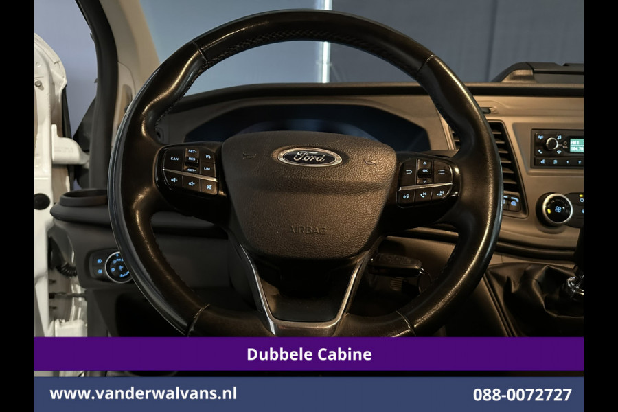 Ford Transit Custom 2.0 TDCI 131pk L2H1 Dubbele Cabine Euro6 Airco | 6-Zits | Cruisecontrol | 2550kg Trekhaak Verwarmde voorruit, Parkeersensoren