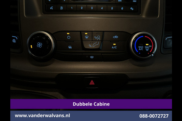 Ford Transit Custom 2.0 TDCI 131pk L2H1 Dubbele Cabine Euro6 Airco | 6-Zits | Cruisecontrol | 2550kg Trekhaak Verwarmde voorruit, Parkeersensoren