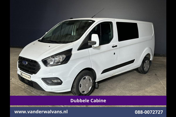 Ford Transit Custom 2.0 TDCI 131pk L2H1 Dubbele Cabine Euro6 Airco | 6-Zits | Cruisecontrol | 2550kg Trekhaak Verwarmde voorruit, Parkeersensoren