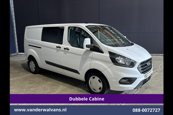 Ford Transit Custom 2.0 TDCI 131pk L2H1 Dubbele Cabine Euro6 Airco | 6-Zits | Cruisecontrol | 2550kg Trekhaak Verwarmde voorruit, Parkeersensoren