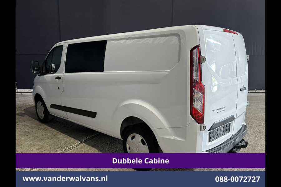 Ford Transit Custom 2.0 TDCI 131pk L2H1 Dubbele Cabine Euro6 Airco | 6-Zits | Cruisecontrol | 2550kg Trekhaak Verwarmde voorruit, Parkeersensoren