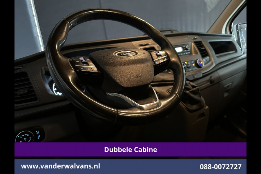Ford Transit Custom 2.0 TDCI 131pk L2H1 Dubbele Cabine Euro6 Airco | 6-Zits | Cruisecontrol | 2550kg Trekhaak Verwarmde voorruit, Parkeersensoren