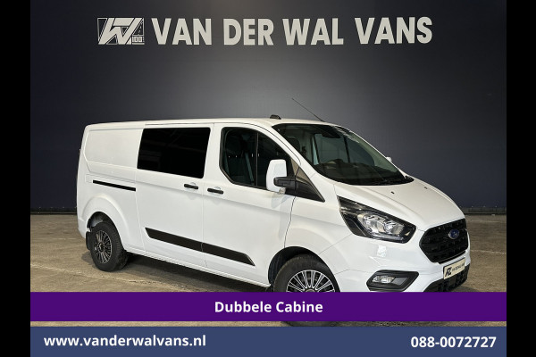 Ford Transit Custom 2.0 TDCI 131pk L2H1 Dubbele Cabine Euro6 Airco | 6-Zits | Cruisecontrol | 2550kg Trekhaak Verwarmde voorruit, Parkeersensoren