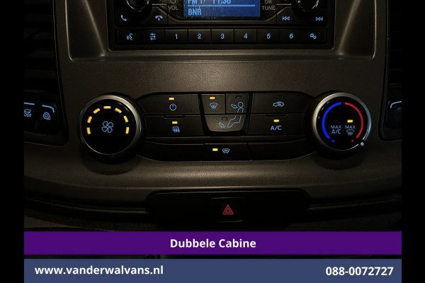 Ford Transit Custom 2.0 TDCI 131pk L2H1 Dubbele Cabine Euro6 Airco | 6-Zits | Cruisecontrol | 2550kg Trekhaak Verwarmde voorruit, Parkeersensoren