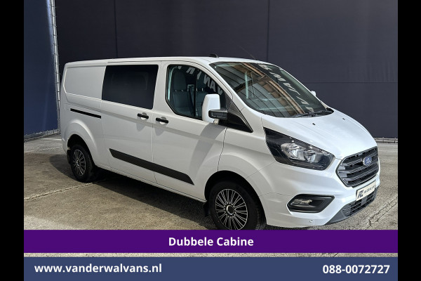 Ford Transit Custom 2.0 TDCI 131pk L2H1 Dubbele Cabine Euro6 Airco | 6-Zits | Cruisecontrol | 2550kg Trekhaak Verwarmde voorruit, Parkeersensoren