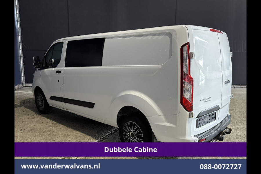 Ford Transit Custom 2.0 TDCI 131pk L2H1 Dubbele Cabine Euro6 Airco | 6-Zits | Cruisecontrol | 2550kg Trekhaak Verwarmde voorruit, Parkeersensoren