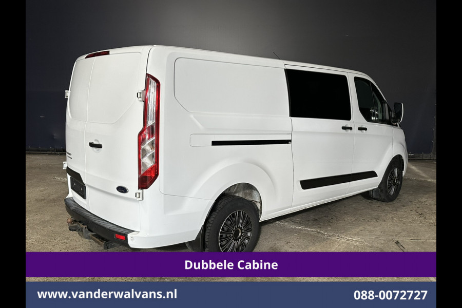 Ford Transit Custom 2.0 TDCI 131pk L2H1 Dubbele Cabine Euro6 Airco | 6-Zits | Cruisecontrol | 2550kg Trekhaak Verwarmde voorruit, Parkeersensoren