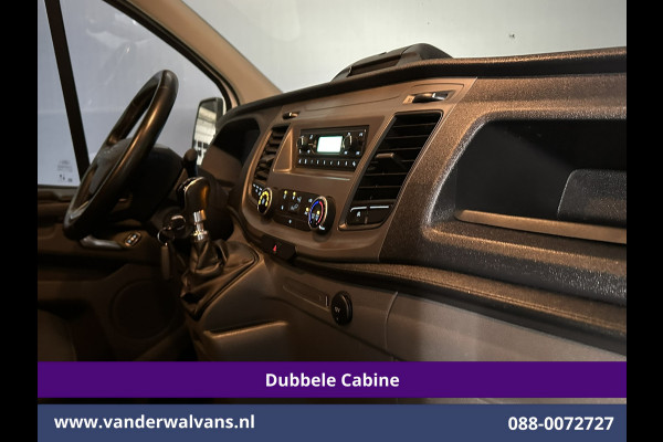 Ford Transit Custom 2.0 TDCI 131pk L2H1 Dubbele Cabine Euro6 Airco | 6-Zits | Cruisecontrol | 2550kg Trekhaak Verwarmde voorruit, Parkeersensoren