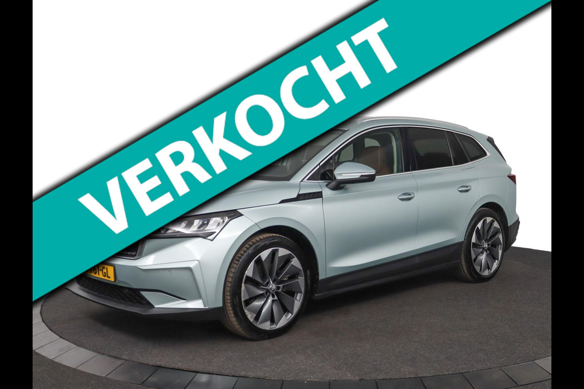 Škoda ENYAQ iV 60|Warmtepomp|Leer|Stoelverwarming|Trekhaak|SOH 92%|