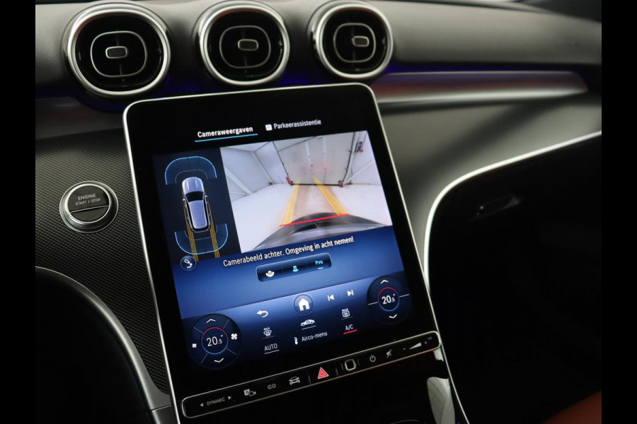 Mercedes-Benz C-Klasse 300e Luxury Line | SOH 92% | Leder | Trekhaak | Stoelverwarming | Sfeerverlichting | Carplay | Full LED | Navigatie | Camera | Park Assist | Dodehoek detectie | PHEV | Plug In