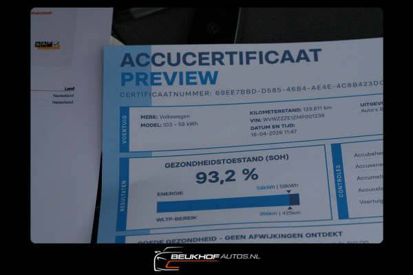 Volkswagen ID.3 First Plus 58 kWh Carplay Adapt Soh 93,2%