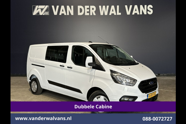 Ford Transit Custom 2.0 TDCI 131pk L2H1 Dubbele Cabine Euro6 Airco | 5-Zits | Camera | LED | 2800kg Trekhaak | Apple Carplay Cruisecontrol, Android Auto, Stoelverwarming, Verwarmde Voorruit, Parkeersensoren