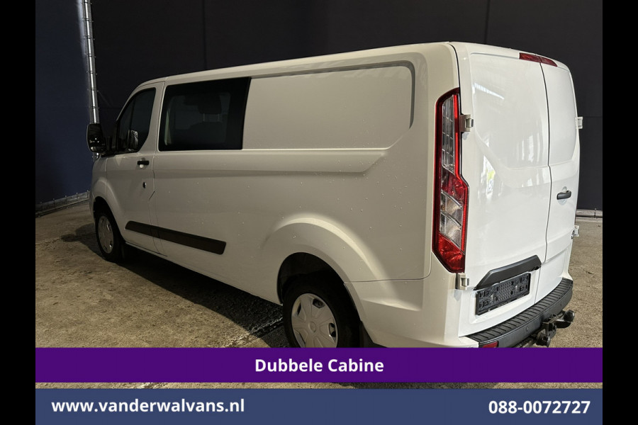 Ford Transit Custom 2.0 TDCI 131pk L2H1 Dubbele Cabine Euro6 Airco | 6-Zits | Camera | Apple Carplay | Xenon | Cruisecontrol 2540kg Trekhaak, Android Auto, Verwarmde voorruit, Parkeersensoren