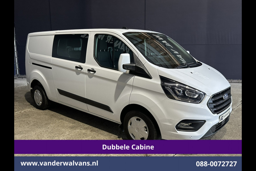 Ford Transit Custom 2.0 TDCI 131pk L2H1 Dubbele Cabine Euro6 Airco | 6-Zits | Camera | Apple Carplay | Xenon | Cruisecontrol 2540kg Trekhaak, Android Auto, Verwarmde voorruit, Parkeersensoren