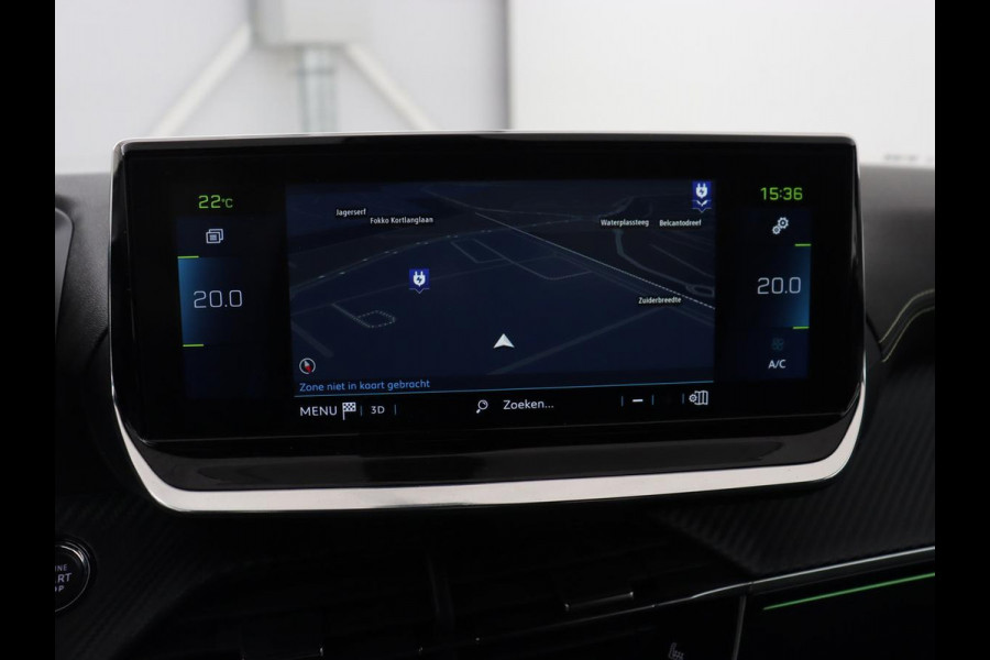 Peugeot e-208 EV GT Pack 50 kWh | SOH 92% | Stoelverwarming | Leder/Alcantara | Adaptive cruise | Carplay | Park Assist | Camera | Keyless | Full LED | Dodehoek detectie | Navigatie | Digital Cockpit