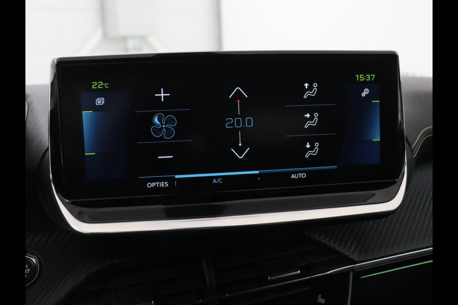 Peugeot e-208 EV GT Pack 50 kWh | SOH 92% | Stoelverwarming | Leder/Alcantara | Adaptive cruise | Carplay | Park Assist | Camera | Keyless | Full LED | Dodehoek detectie | Navigatie | Digital Cockpit