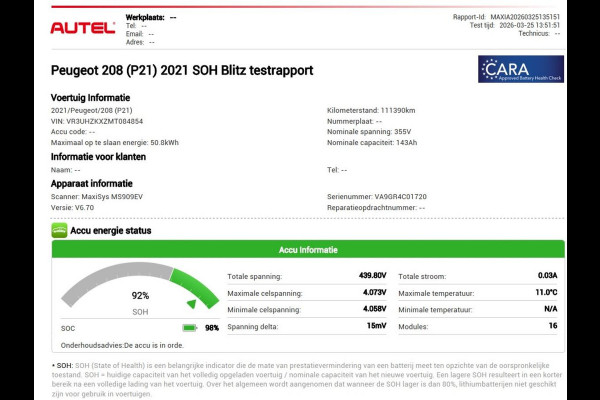 Peugeot e-208 EV GT Pack 50 kWh | SOH 92% | Stoelverwarming | Leder/Alcantara | Adaptive cruise | Carplay | Park Assist | Camera | Keyless | Full LED | Dodehoek detectie | Navigatie | Digital Cockpit