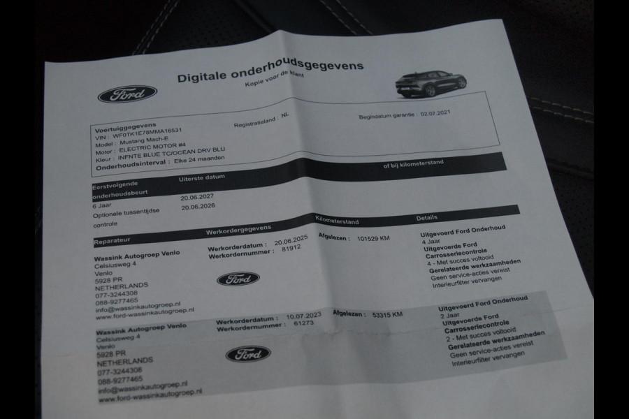 Ford Mustang Mach-E Extended RWD 98 kWh | SOH 94% | Panoramadak | 360 Camera | Bang & Olufsen | Apple Carplay | Cruise Control |