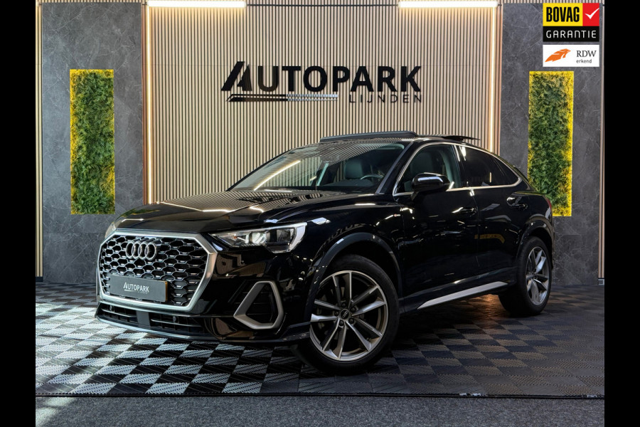 Audi Q3 Sportback 35 TFSI S-LINE|PANO|VIRTUAL|KEYLESS|GARANTIE 2028|CARPLAY|SFEERVERLICHTING|TREKHAAK|DEALER ONDERHOUDEN|VOL!