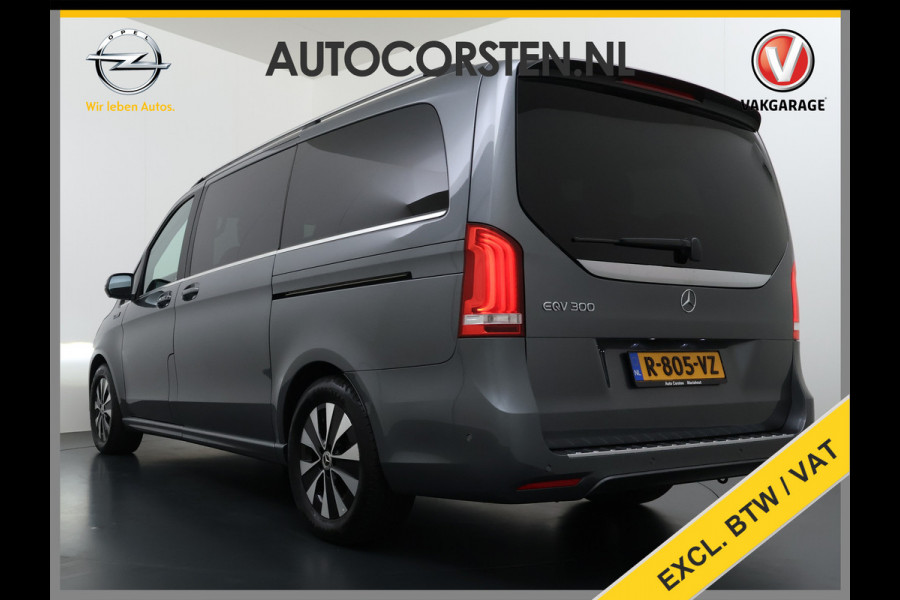 Mercedes-Benz Eqv 300 L2 7-Persoons Leder Captain Chairs SOH 95% Elek.Stoelen+Memory+Verwarmd Burmester®-Audio 360°Camera Navi Adap.Cruise Ecc Bus Elek.Schuifdeuren Lane Assist DAB Privacy Glas Elek.Achterklep VIP Vervoer