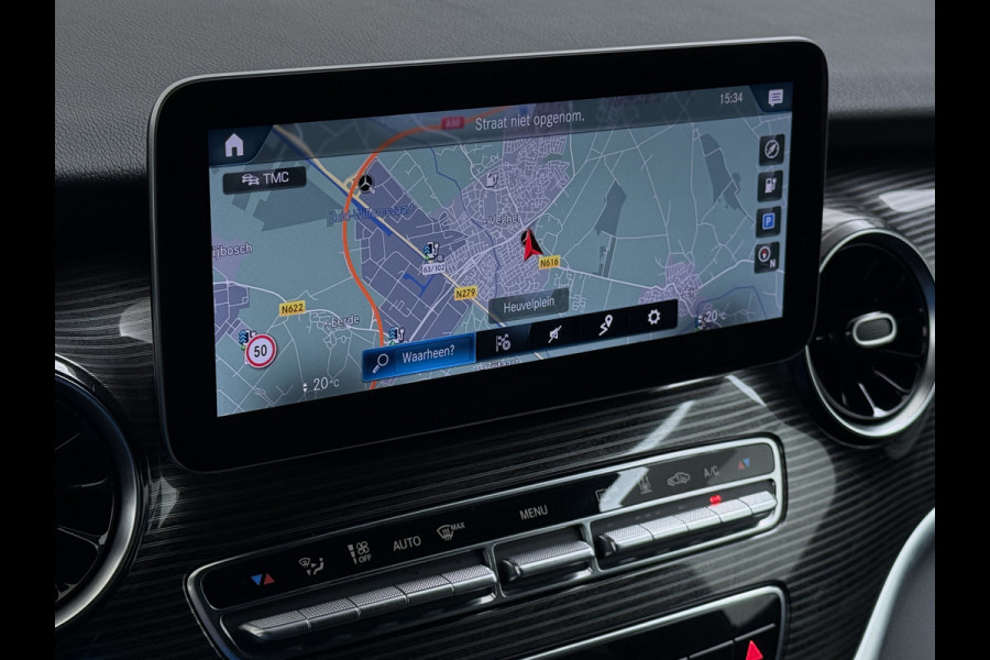 Mercedes-Benz Eqv 300 L2 7-Persoons Leder Captain Chairs SOH 95% Elek.Stoelen+Memory+Verwarmd Burmester®-Audio 360°Camera Navi Adap.Cruise Ecc Bus Elek.Schuifdeuren Lane Assist DAB Privacy Glas Elek.Achterklep VIP Vervoer