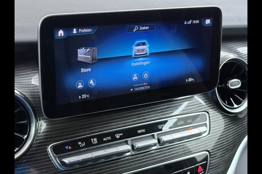 Mercedes-Benz Eqv 300 L2 7-Persoons Leder Captain Chairs SOH 95% Elek.Stoelen+Memory+Verwarmd Burmester®-Audio 360°Camera Navi Adap.Cruise Ecc Bus Elek.Schuifdeuren Lane Assist DAB Privacy Glas Elek.Achterklep VIP Vervoer