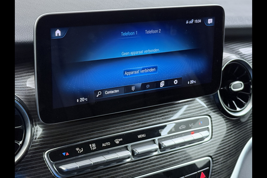 Mercedes-Benz Eqv 300 L2 7-Persoons Leder Captain Chairs SOH 95% Elek.Stoelen+Memory+Verwarmd Burmester®-Audio 360°Camera Navi Adap.Cruise Ecc Bus Elek.Schuifdeuren Lane Assist DAB Privacy Glas Elek.Achterklep VIP Vervoer