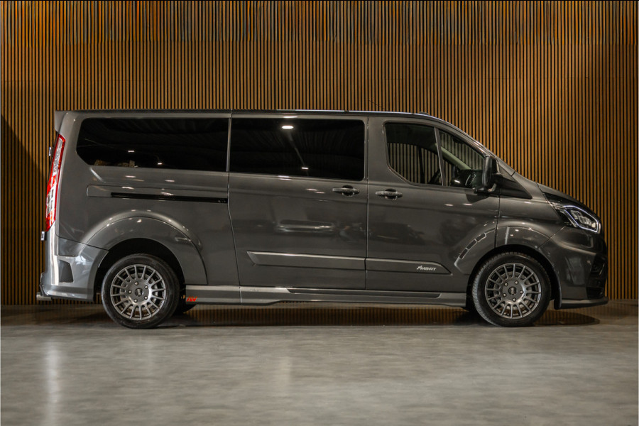 Ford Transit Custom MS-RT 320 2.0 TDCI L2H1 DC | ACC | BLIS | Bi-Xenon | Elek stoel | CarPlay | Navigatie | Camera | Stoelverwarming | L+R Schuifdeur | Lederen bekleding | Spoiler-pakket | Nieuwe APK | Verlengde fabrieksgarantie
