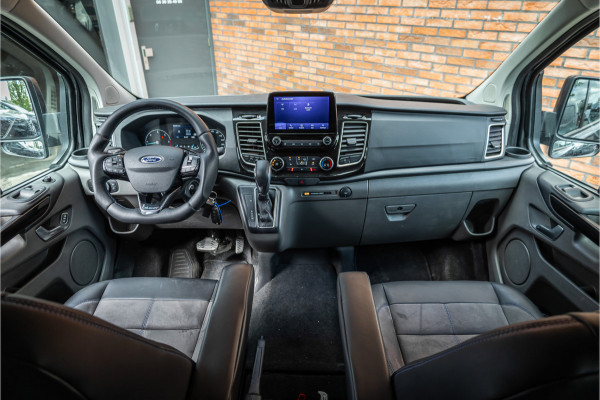 Ford Transit Custom MS-RT 320 2.0 TDCI L2H1 DC | ACC | BLIS | Bi-Xenon | Elek stoel | CarPlay | Navigatie | Camera | Stoelverwarming | L+R Schuifdeur | Lederen bekleding | Spoiler-pakket | Nieuwe APK | Verlengde fabrieksgarantie