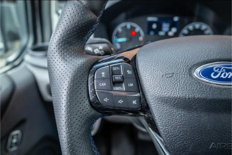 Ford Transit Custom MS-RT 320 2.0 TDCI L2H1 DC | ACC | BLIS | Bi-Xenon | Elek stoel | CarPlay | Navigatie | Camera | Stoelverwarming | L+R Schuifdeur | Lederen bekleding | Spoiler-pakket | Nieuwe APK | Verlengde fabrieksgarantie