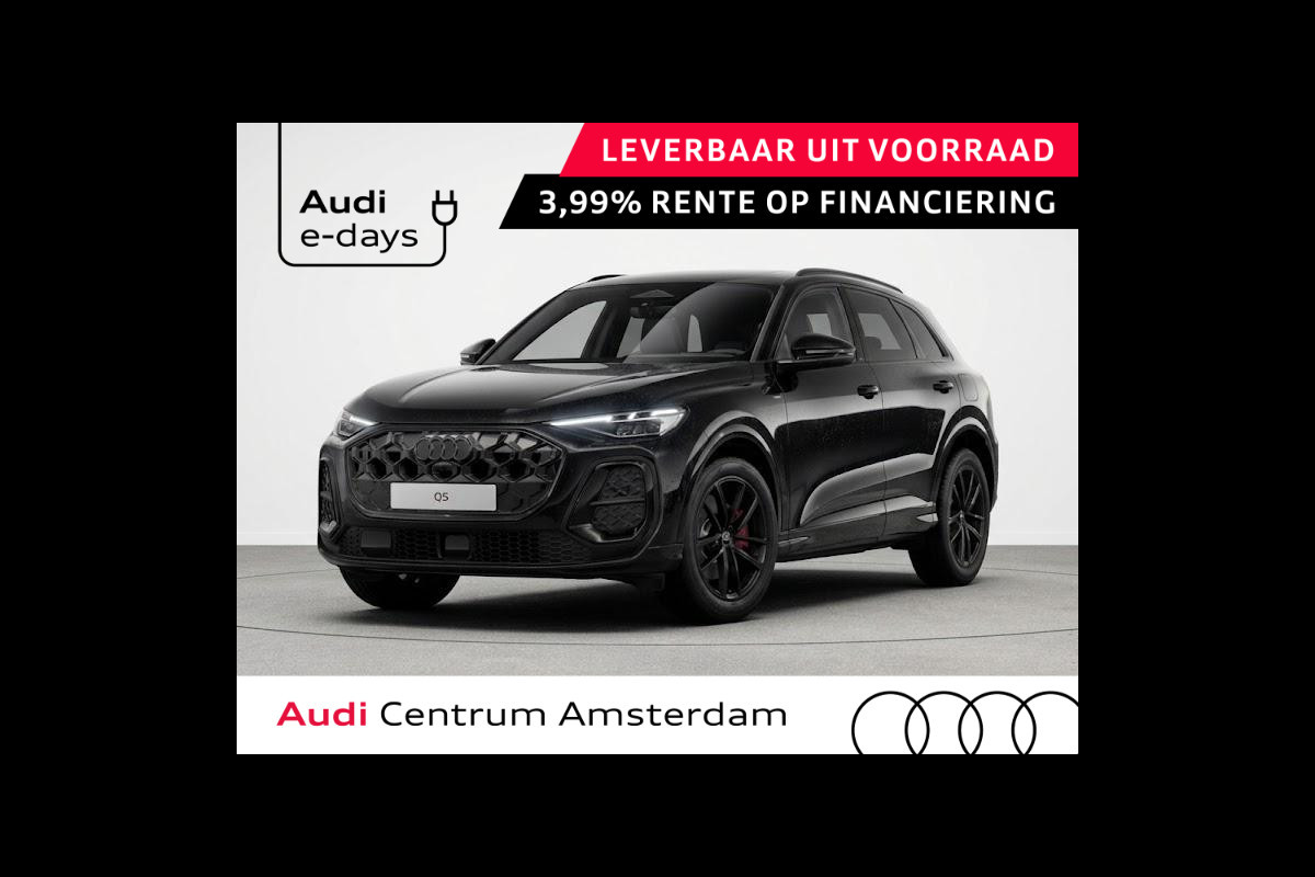 Audi Q5 S edition Competition e-hybrid 367 pk | Panorama-glasdak | Trekhaak, elektr. wegklapbaar | MMI bijrijdersdisplay | Geheugen bestuurdersstoel |