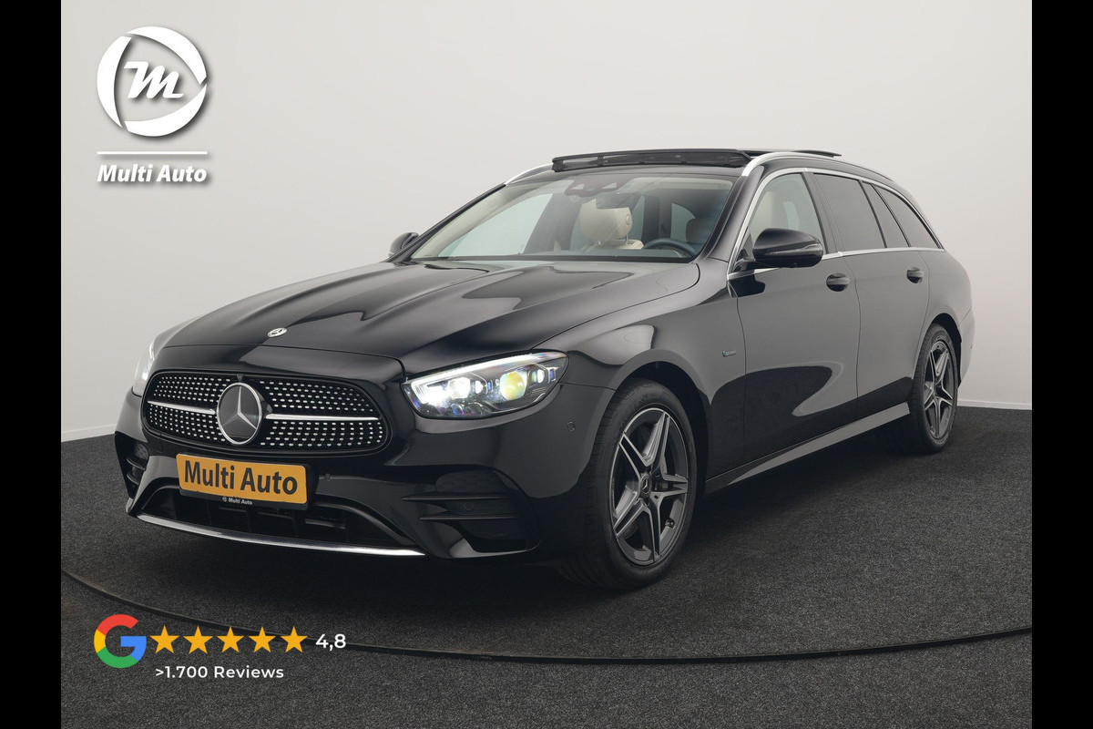 Mercedes-Benz E-Klasse Estate 300 e AMG Line PHEV 320pk Dealer O.H. | Panodak | Adaptive Cruise | 360 Camera | Multi Beam LED | Lederen Sportstoelen Verwarmd | Sfeerverlichting | Apple Carplay | Navigatie | DAB | Plug In Hybrid |