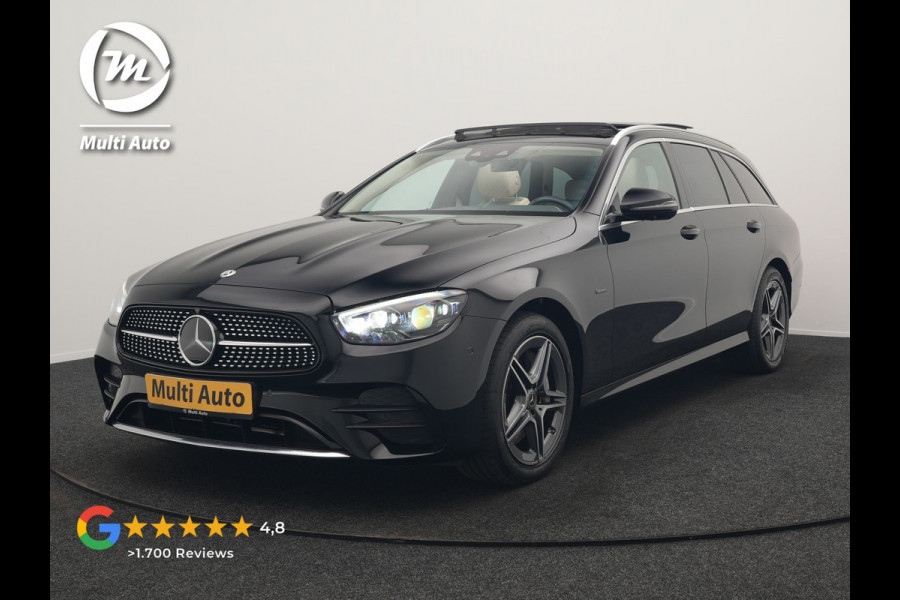 Mercedes-Benz E-Klasse Estate 300 e AMG Line PHEV 320pk Dealer O.H. | Panodak | Adaptive Cruise | 360 Camera | Multi Beam LED | Lederen Sportstoelen Verwarmd | Sfeerverlichting | Apple Carplay | Navigatie | DAB | Plug In Hybrid |