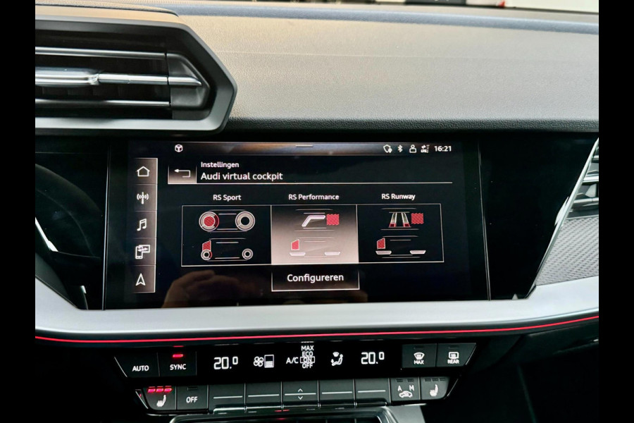 Audi RS3 Sportback 2.5 TFSI quattro 400+PK MATRIX-LED/VIRTUAL/B&O/SFEER/LEDER+S.VERWARMING/19"LMV/CAM/PDC/ACC/12 MND GARANTIE!!