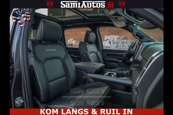 Dodge Ram HALK PACK | 360 CAMERA | ADAPTIVE CRUSE | PANODAK | VOLLE UITVOERING | LARAMIE NIGHT | 5.7 V8 HEMI 402PK 4x4 | CREWCAB 5 PERSOONS | GRIJSKENTEKEN | Granite Crystal Metallic Mijn Voorraad Nr 1998 - 24130