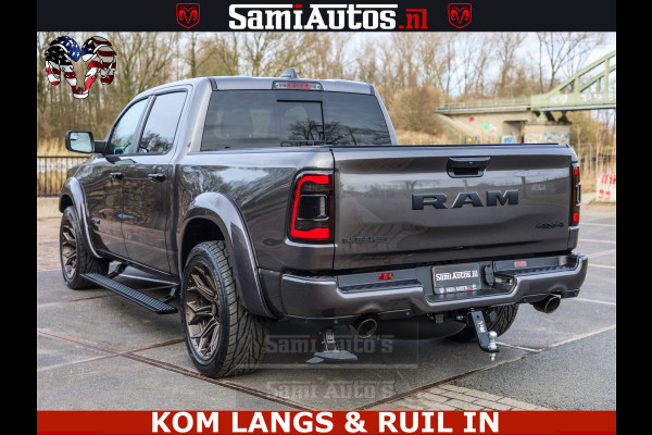Dodge Ram HALK PACK | 360 CAMERA | ADAPTIVE CRUSE | PANODAK | VOLLE UITVOERING | LARAMIE NIGHT | 5.7 V8 HEMI 402PK 4x4 | CREWCAB 5 PERSOONS | GRIJSKENTEKEN | Granite Crystal Metallic Mijn Voorraad Nr 1998 - 24130
