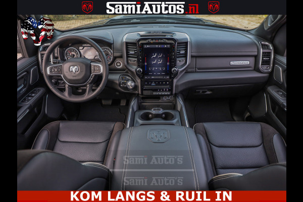 Dodge Ram HALK PACK | 360 CAMERA | ADAPTIVE CRUSE | PANODAK | VOLLE UITVOERING | LARAMIE NIGHT | 5.7 V8 HEMI 402PK 4x4 | CREWCAB 5 PERSOONS | GRIJSKENTEKEN | Granite Crystal Metallic Mijn Voorraad Nr 1998 - 24130