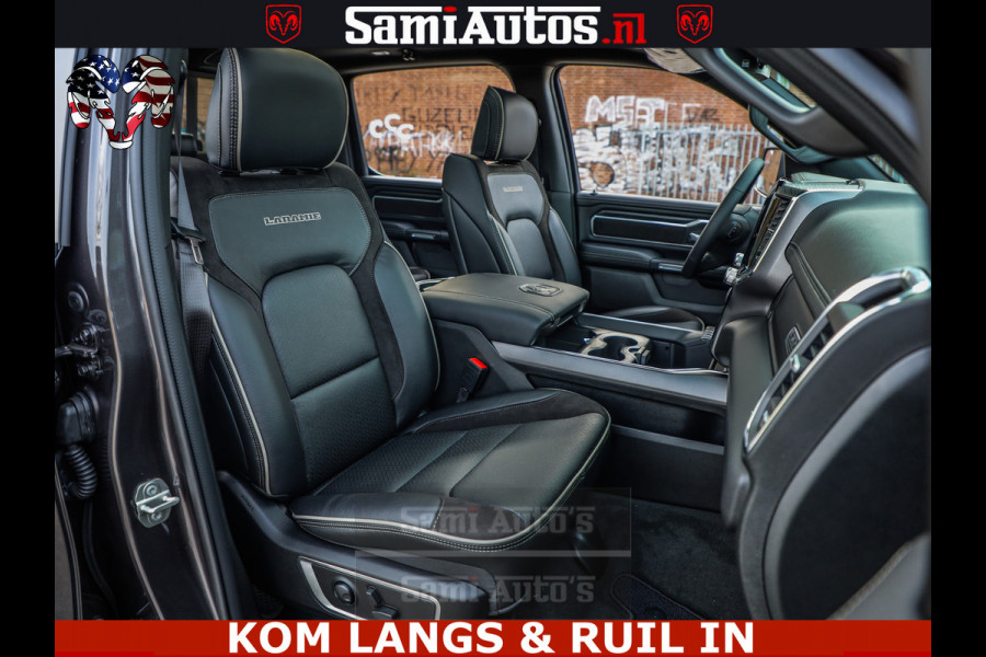 Dodge Ram HALK PACK | 360 CAMERA | ADAPTIVE CRUSE | PANODAK | VOLLE UITVOERING | LARAMIE NIGHT | 5.7 V8 HEMI 402PK 4x4 | CREWCAB 5 PERSOONS | GRIJSKENTEKEN | Granite Crystal Metallic Mijn Voorraad Nr 1998 - 24130