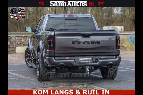 Dodge Ram HALK PACK | 360 CAMERA | ADAPTIVE CRUSE | PANODAK | VOLLE UITVOERING | LARAMIE NIGHT | 5.7 V8 HEMI 402PK 4x4 | CREWCAB 5 PERSOONS | GRIJSKENTEKEN | Granite Crystal Metallic Mijn Voorraad Nr 1998 - 24130