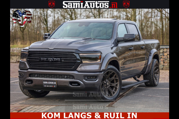 Dodge Ram HALK PACK | 360 CAMERA | ADAPTIVE CRUSE | PANODAK | VOLLE UITVOERING | LARAMIE NIGHT | 5.7 V8 HEMI 402PK 4x4 | CREWCAB 5 PERSOONS | GRIJSKENTEKEN | Granite Crystal Metallic Mijn Voorraad Nr 1998 - 24130