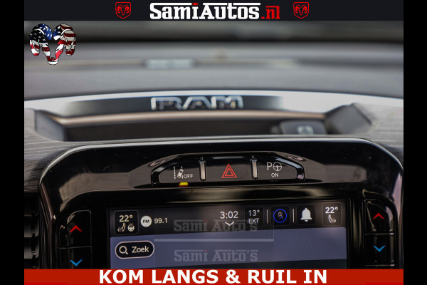 Dodge Ram HALK PACK | 360 CAMERA | ADAPTIVE CRUSE | PANODAK | VOLLE UITVOERING | LARAMIE NIGHT | 5.7 V8 HEMI 402PK 4x4 | CREWCAB 5 PERSOONS | GRIJSKENTEKEN | Granite Crystal Metallic Mijn Voorraad Nr 1998 - 24130