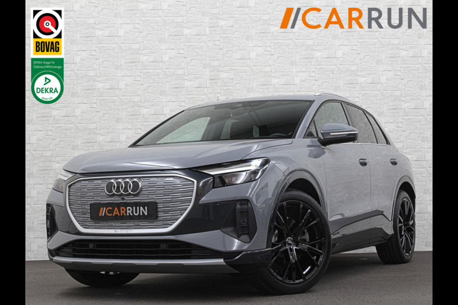 Audi Q4 e-tron 45 Quattro 77 kWh | ACC | Sonos-Sound | Head-Up | 95% SOH | Sportstoelen | Keyless-Entry | Memory | Groot Navi | Virtual-Cockpit | Getint Glas | 3-Zone Clima | Zwarte Hemel | LED | Carplay | Standkachel | Achteruitrij-Camera | Stoelverwarming |
