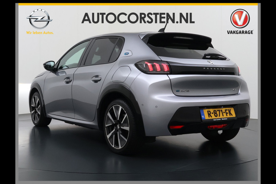 Peugeot e-208 EV GT 350 50kWh Navi Ecc 360°Camera Panoramadak Apple Carplay Android Auto Adap.Cruise Stoelverwarming Privacy Glas DAB+ Bluetooth Keyless Dodehoekdetectie 1e Eigenaar Origineel Nederlandse Auto Dealeronderhouden