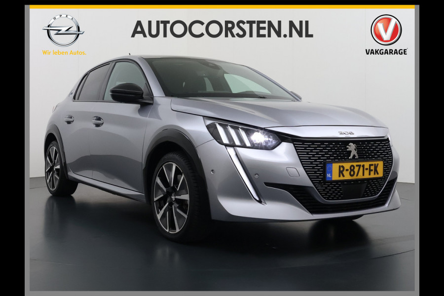 Peugeot e-208 EV GT 350 50kWh Navi Ecc 360°Camera Panoramadak Apple Carplay Android Auto Adap.Cruise Stoelverwarming Privacy Glas DAB+ Bluetooth Keyless Dodehoekdetectie 1e Eigenaar Origineel Nederlandse Auto Dealeronderhouden