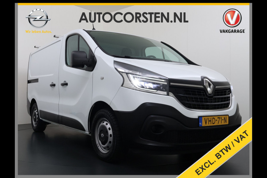 Renault Trafic 2.0dCi 120PK 3-Pers. Trekhaak Euro 6 Apple Carplay Android Auto Airco Navi Cruise Control Led Bluetooth Pdc T29 L1H1 Betonplex Vloer Wandbetimmering Schuifdeur 1e Eigenaar Origineel Nederlandse Bus