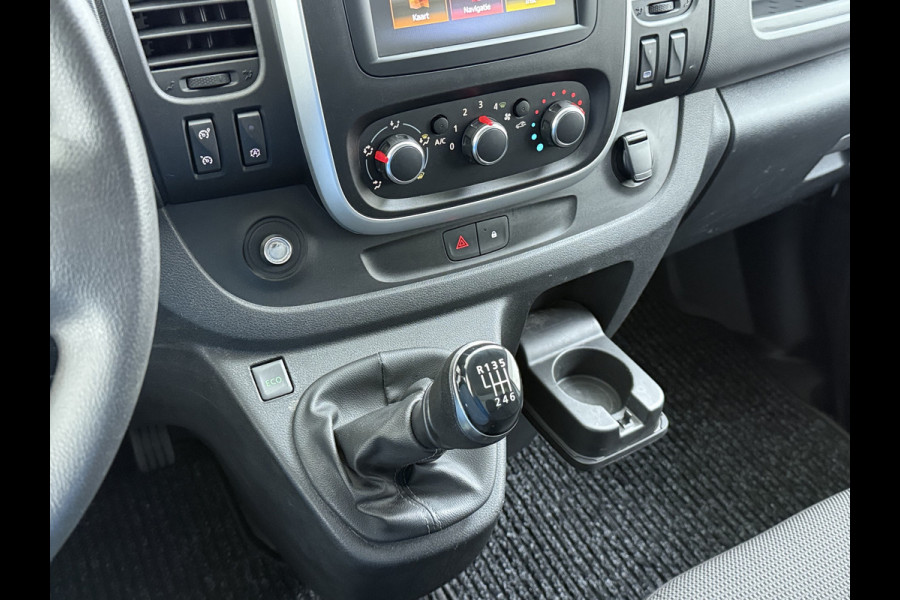 Renault Trafic 2.0dCi 120PK 3-Pers. Trekhaak Euro 6 Apple Carplay Android Auto Airco Navi Cruise Control Led Bluetooth Pdc T29 L1H1 Betonplex Vloer Wandbetimmering Schuifdeur 1e Eigenaar Origineel Nederlandse Bus